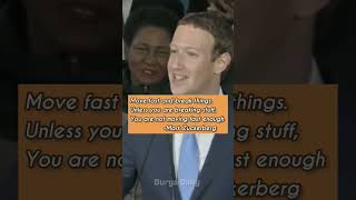 Move fast by Mark Zuckerberg. #markzukerberg #facebook #entrepreneur #shorts #motivation #viral