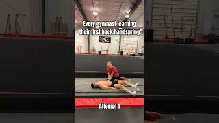 Gymnasts Learning Their First Back Handspring #victory #sports #shorts #youtubeshorts #viral #funny