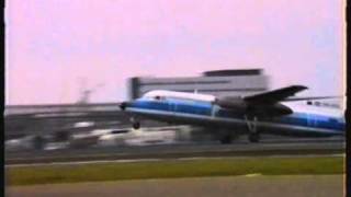 Amsterdam Schiphol 1991:  Fokkers of AirUK, NLM CityHopper