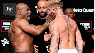 Mike Tyson slaps Jake Paul in face during final stare-down