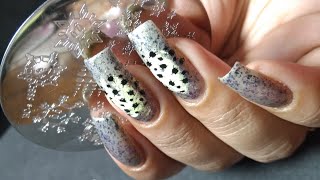 Kiwi Nails || Abstract Nails || Elcorazon Stamping Plate ||