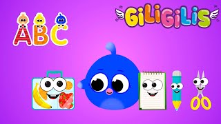 Five Little Giligilis Are Back To School With Alphabetical Lessons | Learning ABC Through Melodies