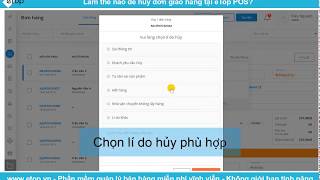 Làm thế nào để hủy đơn giao hàng tại eTop POS?