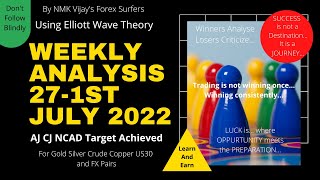 Gold Silver Copper Crude US30 BTC Soya Oil And FX Pairs Weekly Analysis For  27-1July | Using EW ART