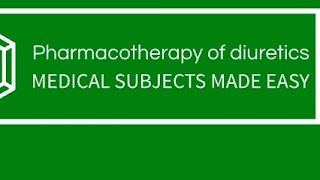 Pharmacotherapy of diuretics