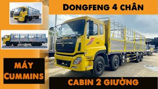 Xe Tải DONGFENG 4 Chân Nóc Cao 2 Giường | Động Cơ Cummins