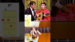 Dean Martin & Caterina Valente - One Note Samba (Guitar Chords) #bossanovaguitar