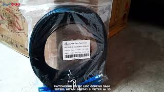 PATCHCORD FO SC UPC GEPENG 3MM 1STEEL HITAM G657A1 3 METER isi 10