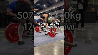 16 year old deadlifts 507lbs