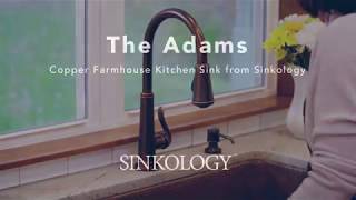 Sinkology Adams Copper Kitchen Sink