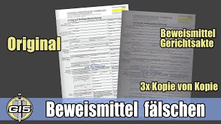 Beweismittel fälschen