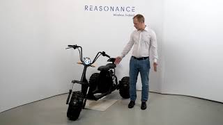 E-bike wireless charging and smart road simulation by REASONANCE