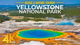 Yellowstone National Park 4K UHD - Amazing Nature Relaxation Video with Ambient Music