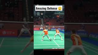 Amazing Defense 😲 #shorts #badminton #defense