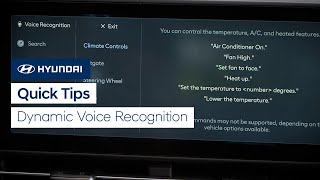 Quick Tips: Dynamic Voice Recognition | Bluelink