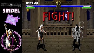 UMK3 Plus Beta II Arcade - Sindel destroying the CPU's AI.