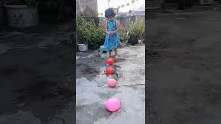 Eshita is popping balloons #viral #shorts #trending #trendingshorts