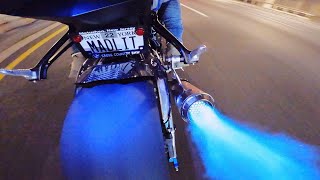 BMW S1000RR FAST HIGHWAY RUN WITH FULL TITANIUM AKRAPOVIC EXHAUST + SHOOTING FLAMES