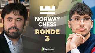 Hikaru Nakamura - Alireza Firouzja au Norway Chess 2024 - Ronde 3