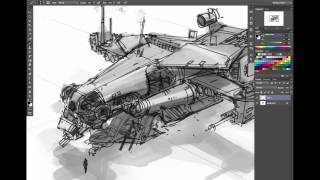 Ryan Dening Dropship Concept Art Tutorial - Part 1: Thumbnails