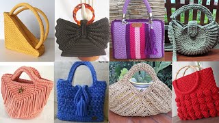 Informal Crochet Handle Bag design || Boho chic Handle Bag Super Neat || Easy Crochet handgrip bag