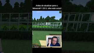 Antes de atualizar para o Minecraft 1.20.5, olhe este aviso! #shorts  #minecraft #professorminecraft