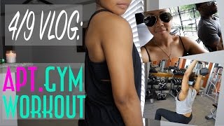 UPPER-BODY (APARTMENT GYM WORKOUT) / 4/9 SUNDAY VLOG!