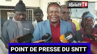 POINT DE PRESSE LE SNTT CRIE LEUR RAS-LE-BOL SUR LA DÉCISION D'ARRÊT DES BUS AB.K.SECK NS FAIT LE PT