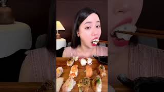 Mukbang Sushi Hàn Quốc Mời cả nhà mình ạ #mukbang #fruitsong #amthuc #cooking #childhoodfavorites