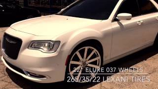 2016 Chrysler 300 sitting on 22" Elure 037 wheels leaving RimTyme St. Mountain