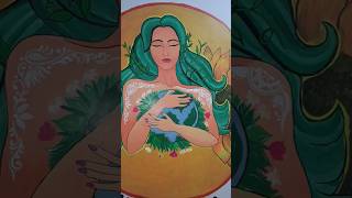 Wall painting || Nature theme wall painting || Mother nature wall painting || #wallpaintingdesigns