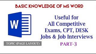 Learn MS Word 2007 - Page Layout  Tab in Hindi | Complete Page Layout | Part 3