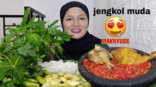 MUKBANG BATANG PEPAYA JENGKOL MUDA SAMBEL TERASI