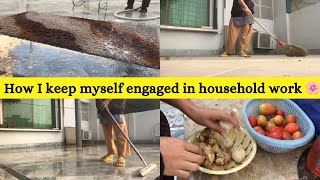 How I keep myself engaged in household work || Morning cleaning || Productive & aesthetic morning 🌸