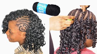 New Method / Crochet Braids Hairstyle To Try Using Wool Hair