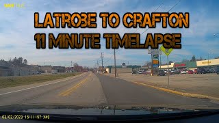 Latrobe to Crafton - 11 minute Driving Timelapse