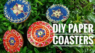 How To Make A Paper Coaster | DIY Newspaper Craft