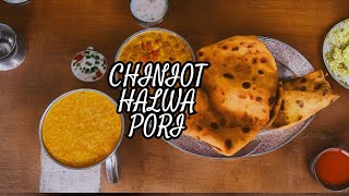 Traditional Pakistani Breakfast in Faisalabad: Chiniot Bazar Halwa Pori