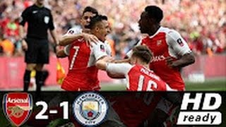 Arsenal vs Manchester City 2-1 All Goals Highlights 23/04/2017