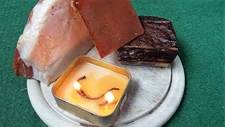 Bacon rind Candle/Stove. Light, Fat/Oil and Energy