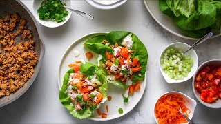 Buffalo Turkey Lettuce Wraps Recipe