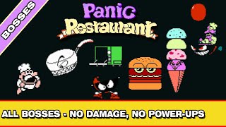 Panic Restaurant NES - All Bosses [No Damage - No Power-ups]