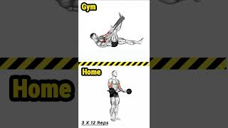 Home VS Gym exercises for shoulder, biceps, glute, , abs and back