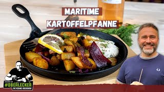 Maritime Kartoffelpfanne mit veganer Meerrettichcreme der Extraklasse. Seeluft Ahoi ...