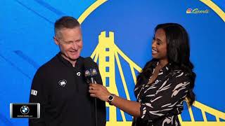 Steve Kerr Postgame Interview | Golden State Warriors beat Atlanta Hawks 134-112