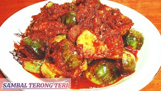 RESEP SAMBAL TERONG TERI PEDAS MANTUL. SEKALI COBA KETAGIHAN!