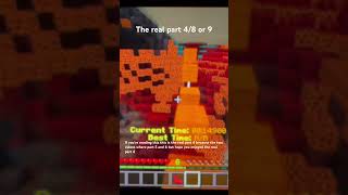 The real part 4/8 or 9 #minecraft #cubecraftbedrock #parkour #minecraftshorts #minecraftgaming