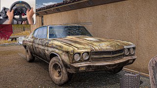 Rebuilding CHEVELLE SUPER SPORT 454 (1500HP) - Forza Horizon 5 | Logitech G29 gameplay