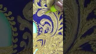 Watch full video with instructions on Channel - Orders & Inquiries: 9849349083. #fabricpainting