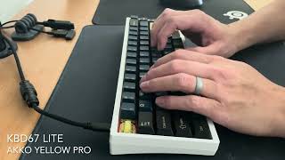 Akko Cream Yellow Pro | Kbd67 Lite | FR4 Plate | Typing Sounds